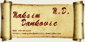 Maksim Danković vizit kartica